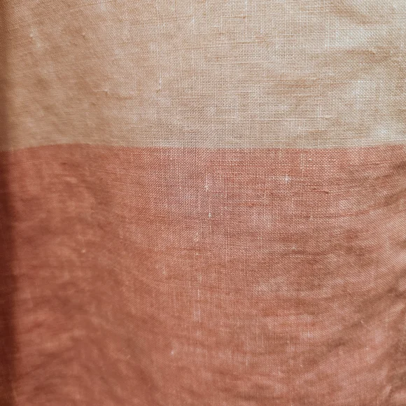 Chico’s No Iron 100% Linen Ombre Button Front Shirt Size 3 XL Pink - Picture 4 of 6